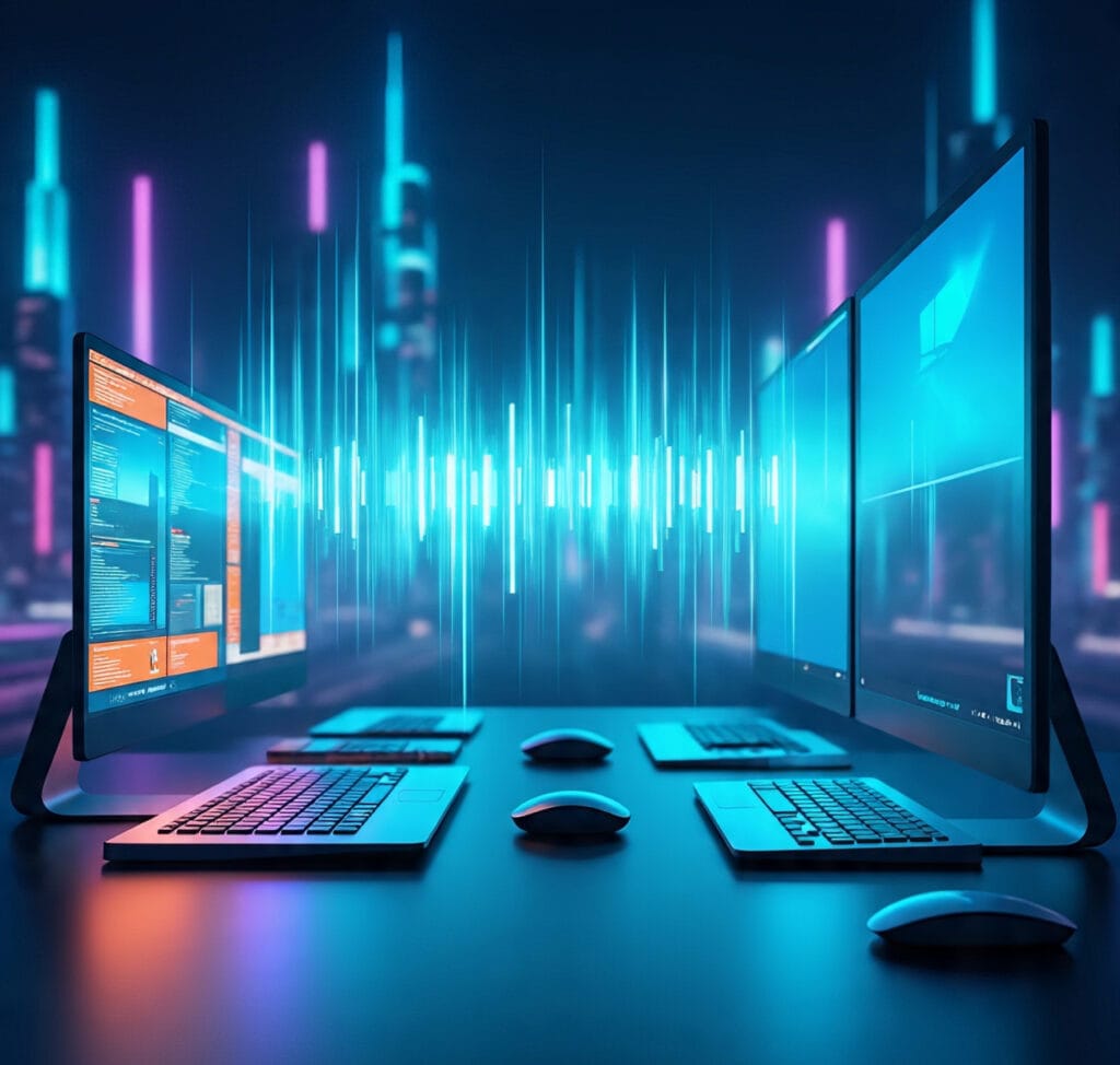 Windows 11 desktop with speed boost effect and smooth performance UI.