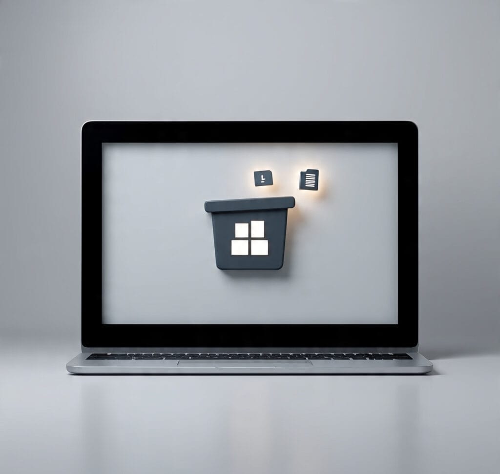 Recovering deleted files without software using Recycle Bin and system tools illustration